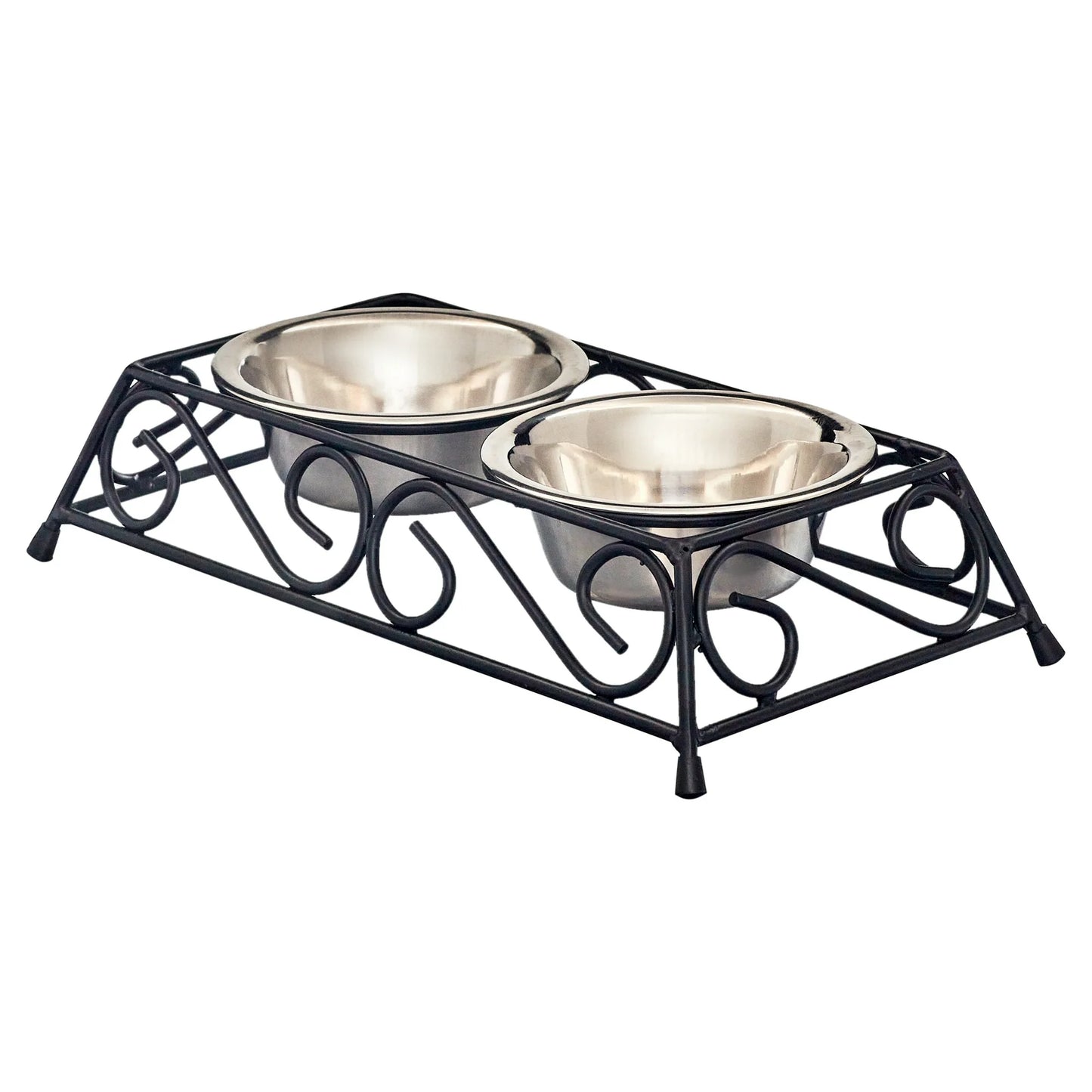 Gofetch Stainless Steel Pet Food Bowl with Double Diner