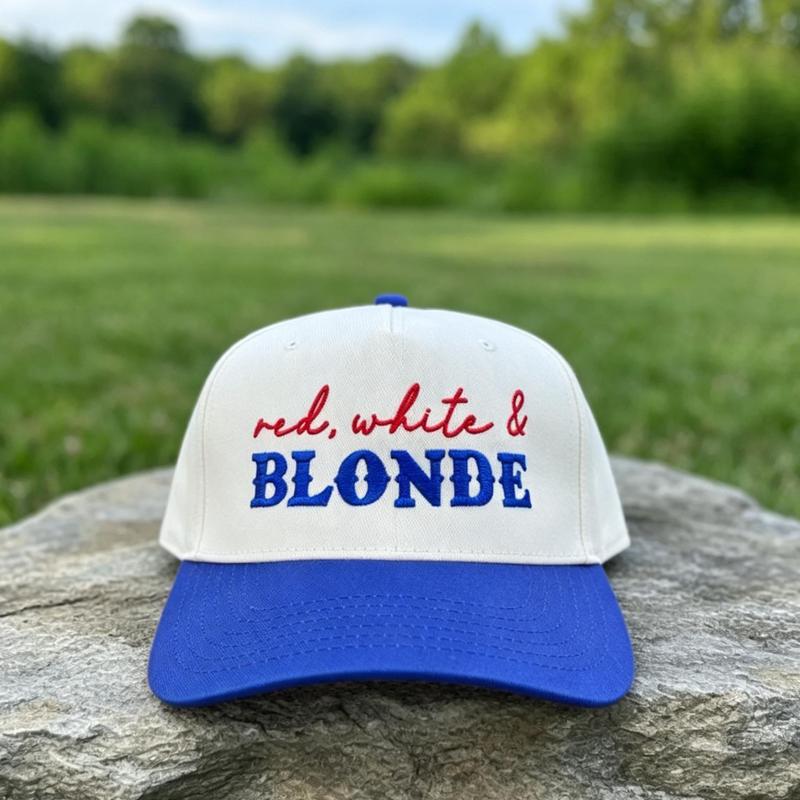Red White & Blonde Trucker Hat