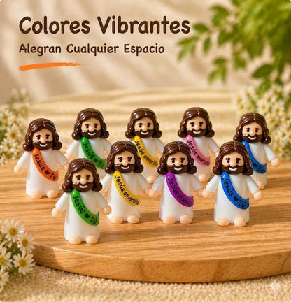 Minifiguras coloridas de Jesús