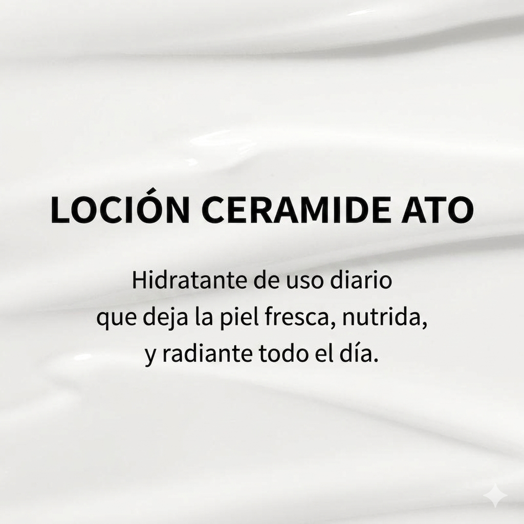 Loción de ceramidas para piel seca y sensible