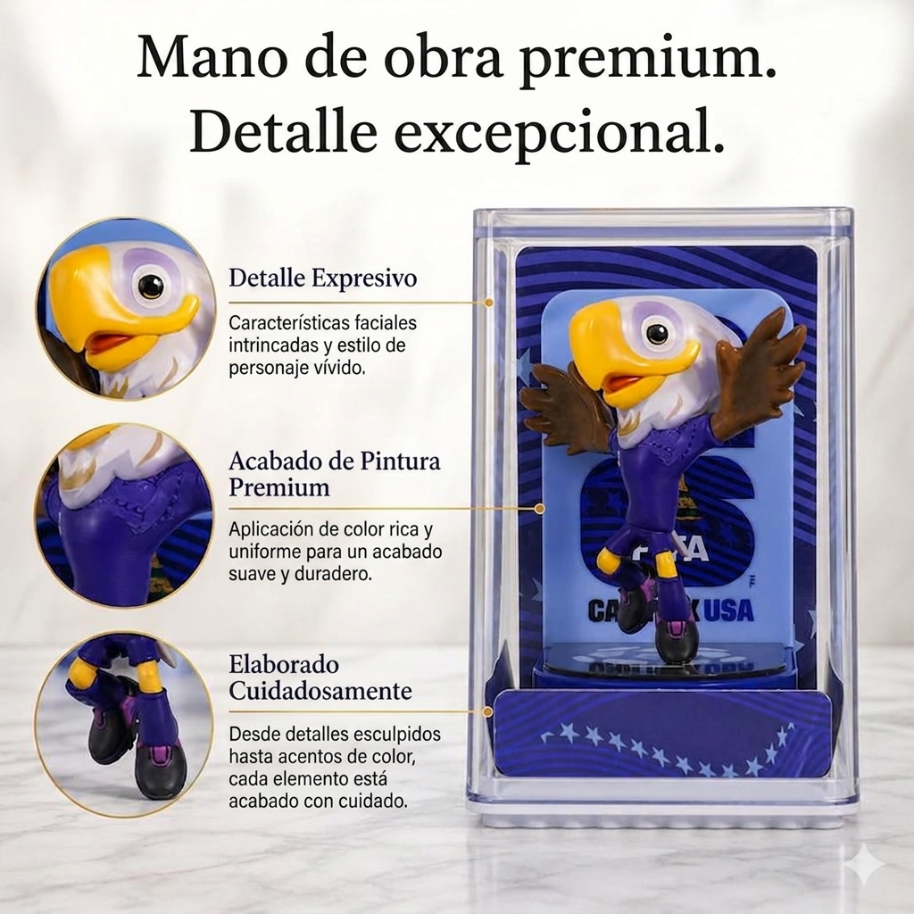 Figuras de juguete de las mascotas de la Copa Mundial de la FIFA 2026