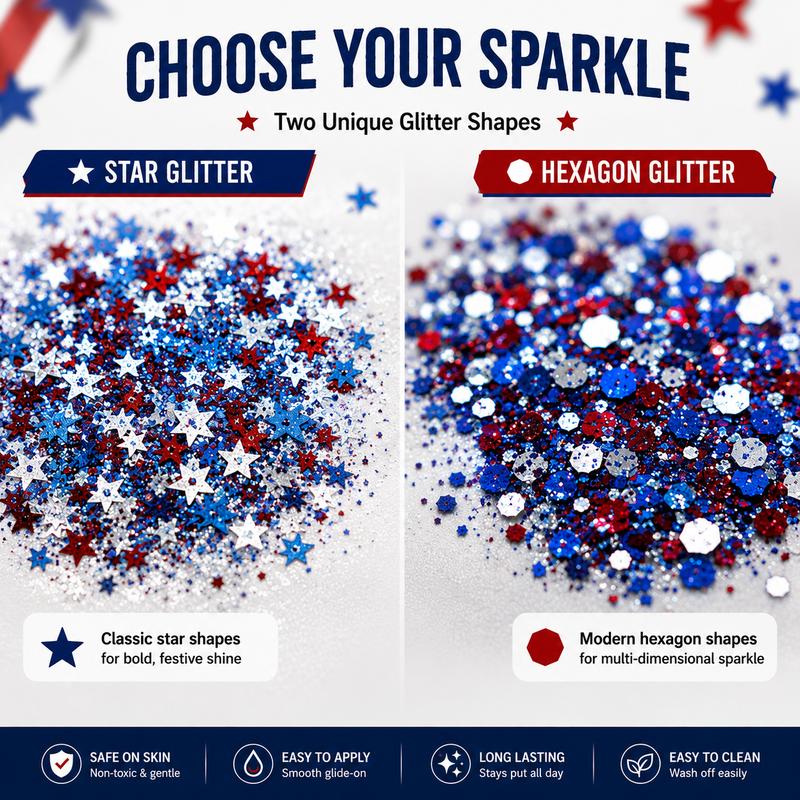 4th of July Glitter Stick