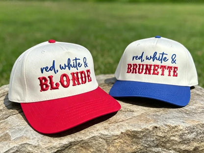 Red White & Blonde Trucker Hat