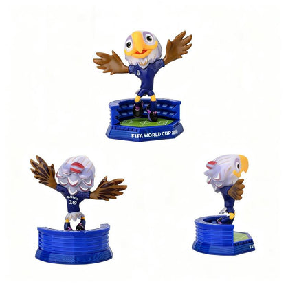 Figuras de juguete de las mascotas de la Copa Mundial de la FIFA 2026