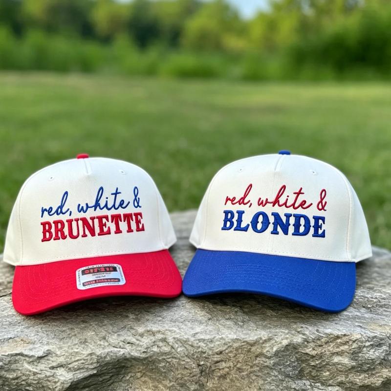 Red White & Blonde Trucker Hat