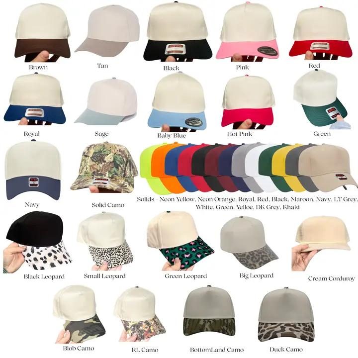 Red White & Brunette Trucker Hat