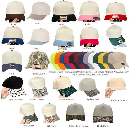 Red White & Brunette Trucker Hat